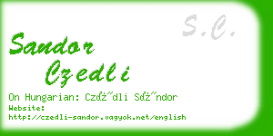 sandor czedli business card